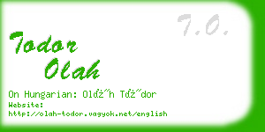 todor olah business card